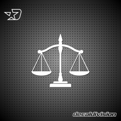 Scale of Justice Sticker